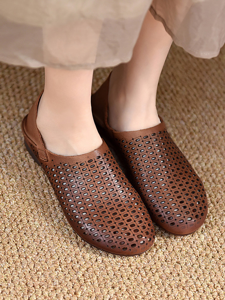 Boho Chic Hollow Out Comfy Flats