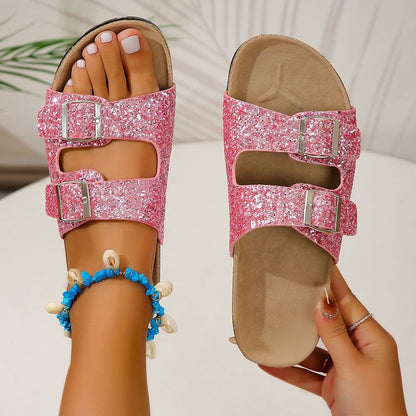 Sandalias de lentejuelas tendencia de verano