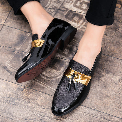 Black Tassel Shoe Handmade Wedding Men Mocasines