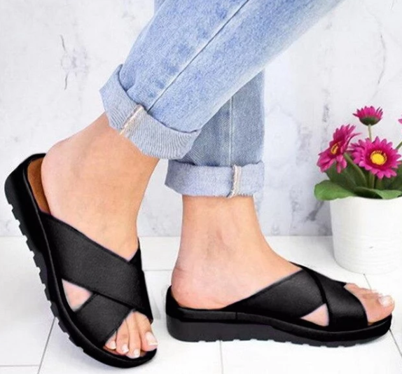 Criss Cross Strap Sandals  sandals Thecurvestory