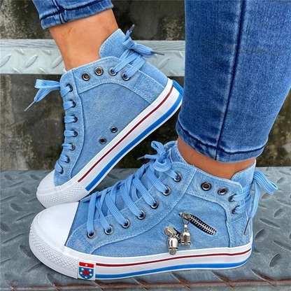 Zapatillas vaqueras con cordones de corte alto