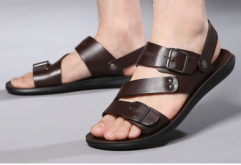 Sandalias de piel para hombre