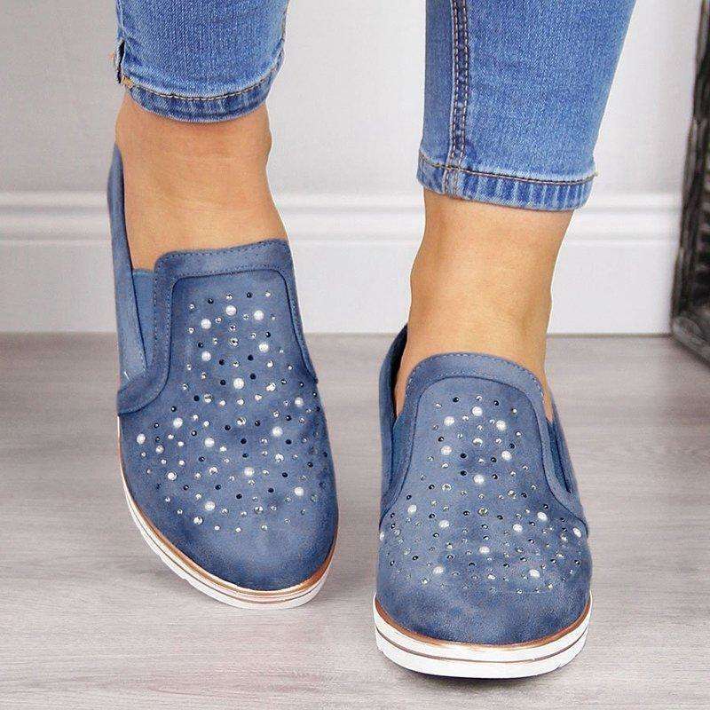 Slip On Zapatos Vulcanizados Brillantes