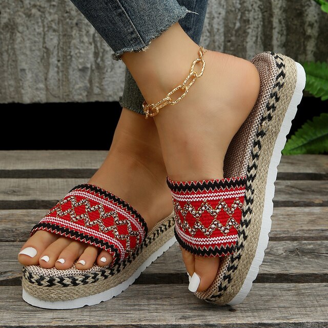 Sandalias de estilo étnico para mujer