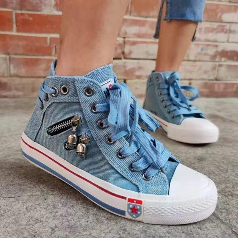 Zapatillas vaqueras con cordones de corte alto