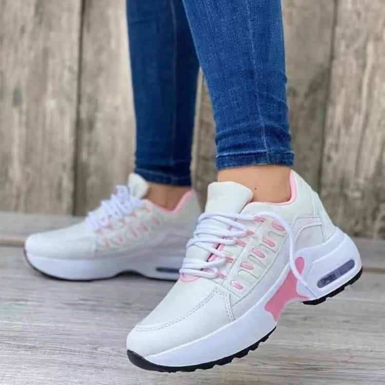 Zapatillas ligeras con cordones para mujer