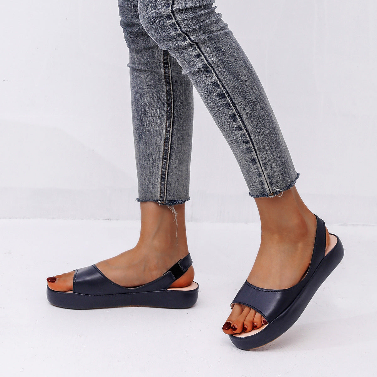 Peep Toe Zapatos de playa Slip On