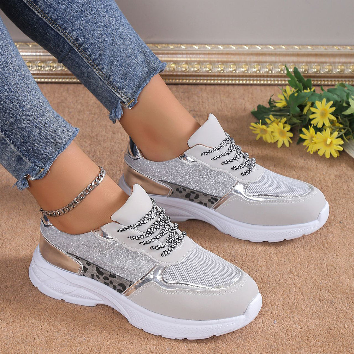 Womens Wedge Comfortable Sneakers