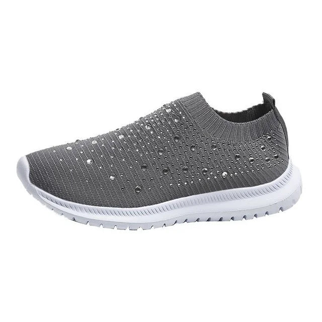 Vulcanized Shoes Sneakers Women Trainers Knitted Sneakers Ladies Slip-on