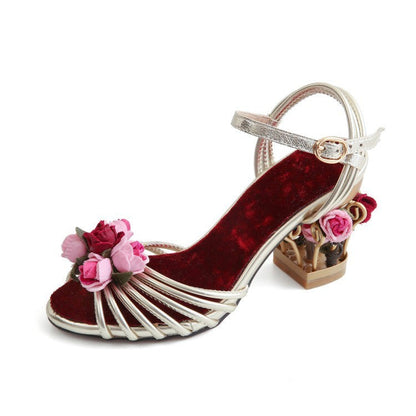 Sandalias Peep Toe Strappy Zapatos Birdcage Tacones Altos