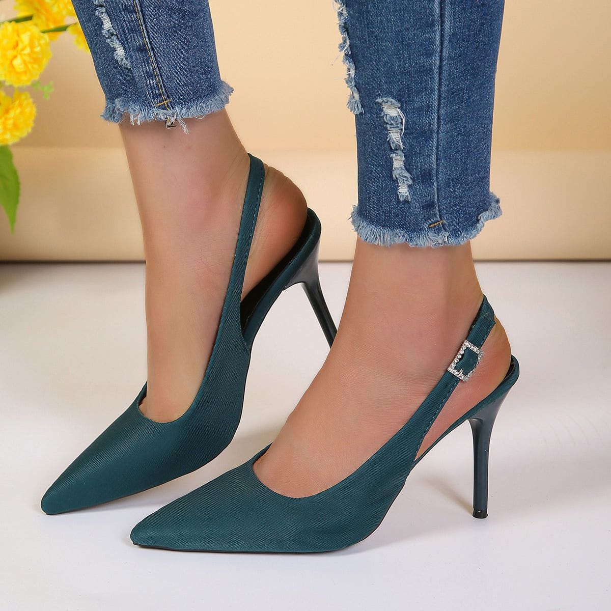 Moda Elegante Mujer Tacones Altos