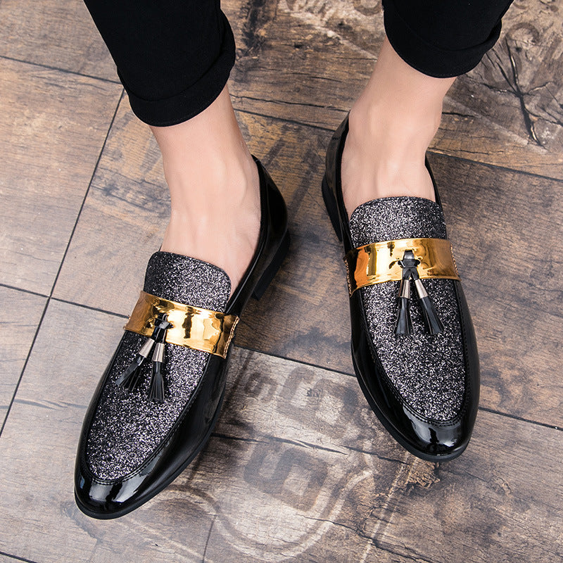 Black Tassel Shoe Handmade Wedding Men Mocasines