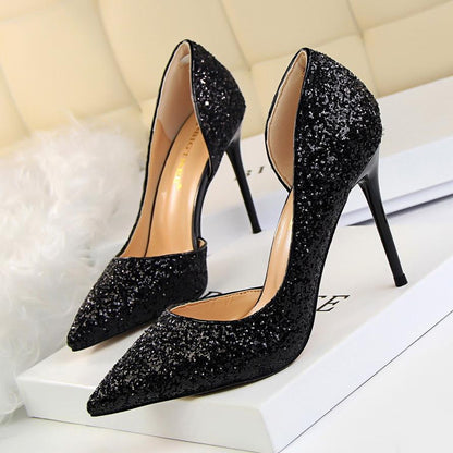 Mujer Glitter Decor Stiletto