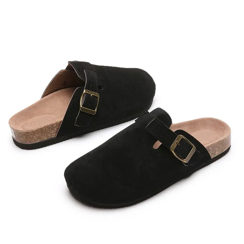 Mujer Zapatillas Mules Sandalias Modernas Hebilla Zapatos Correa