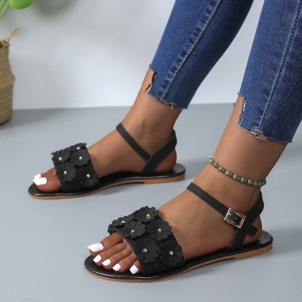 Sandalias Casual Retro Flores