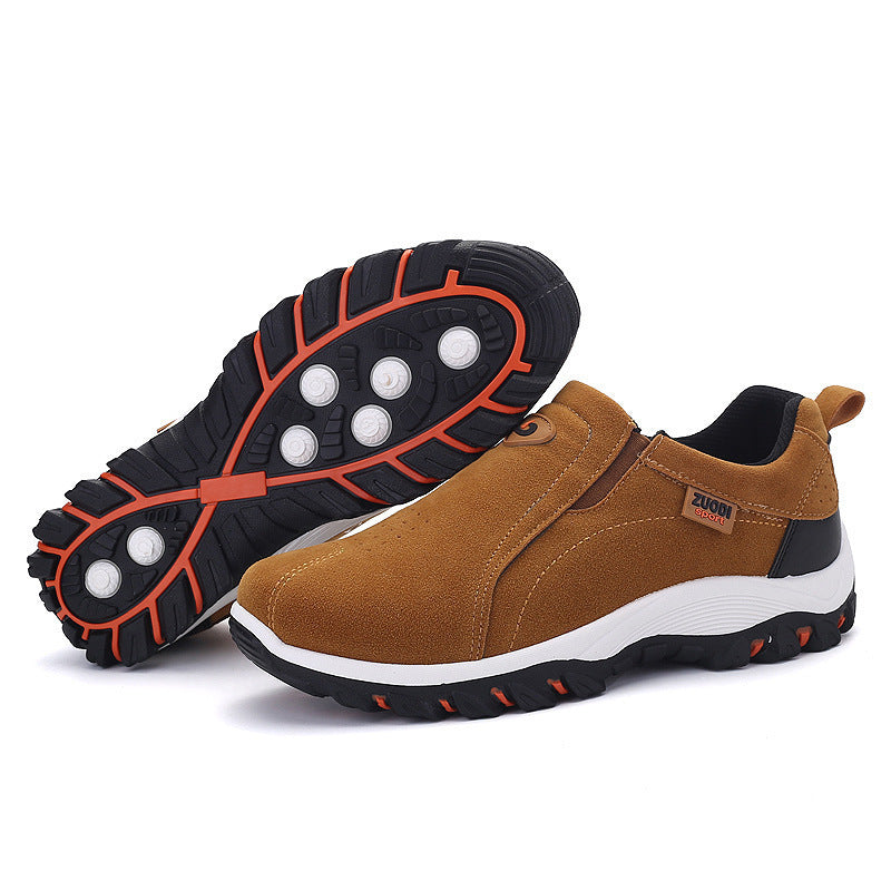 Hombres Flat Slip On Mocasines Caucho Sneaker