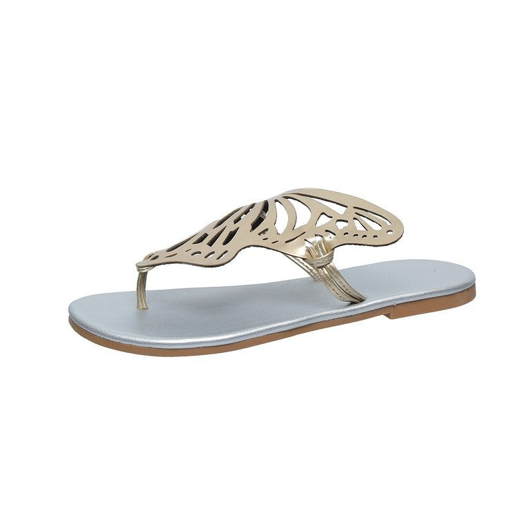 Verano Nuevo Plata Elegante Sandalias Casual