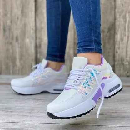 Zapatillas ligeras con cordones para mujer