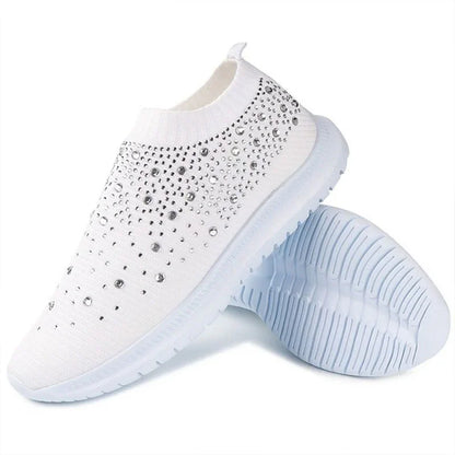 Vulcanized Shoes Sneakers Women Trainers Knitted Sneakers Ladies Slip-on