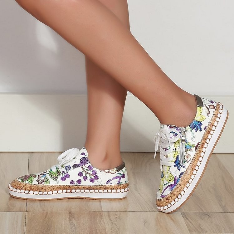 Zapatillas fáciles con flores