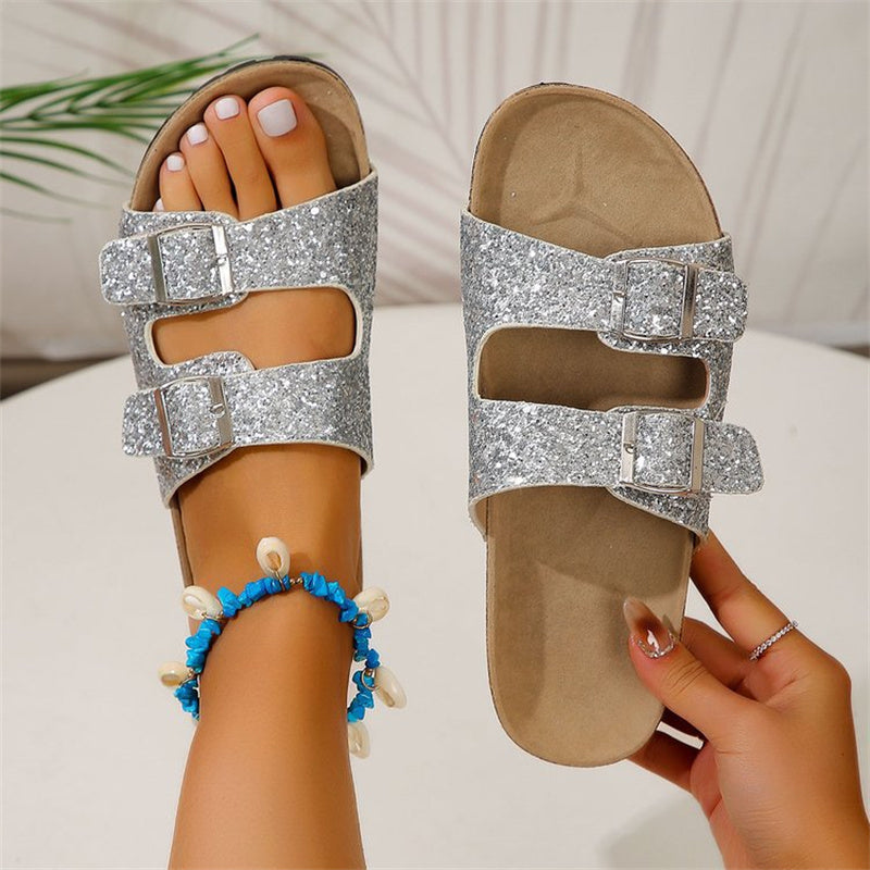 Sandalias de lentejuelas tendencia de verano