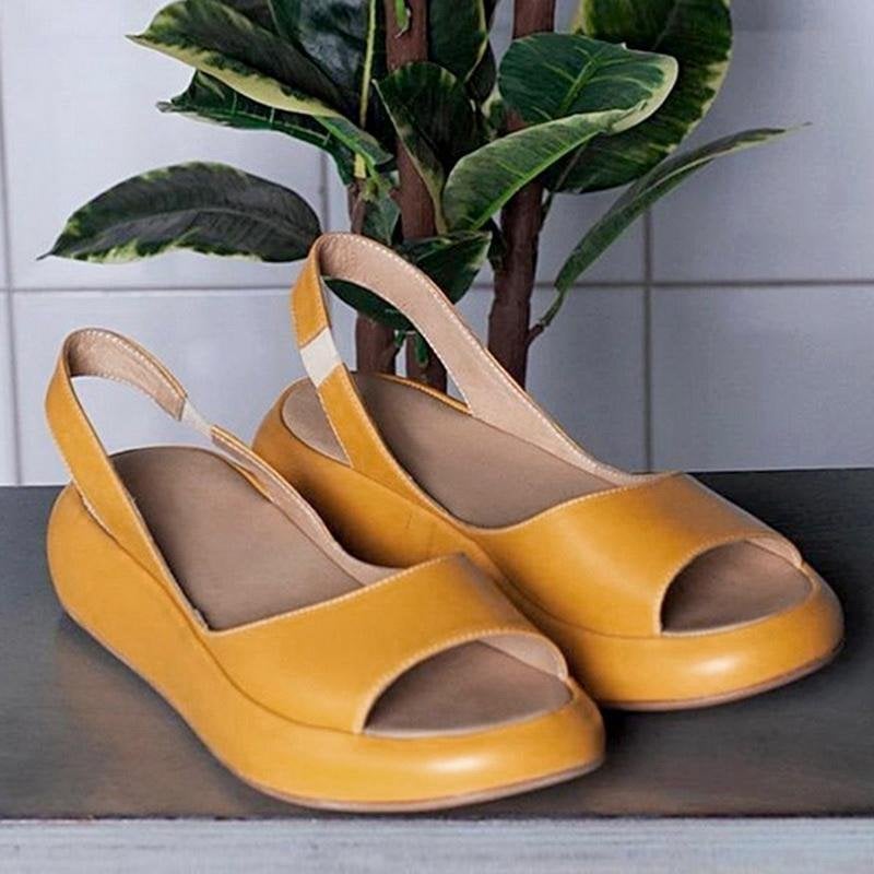 Sandalias de moda para mujer con plataforma y puntera abierta