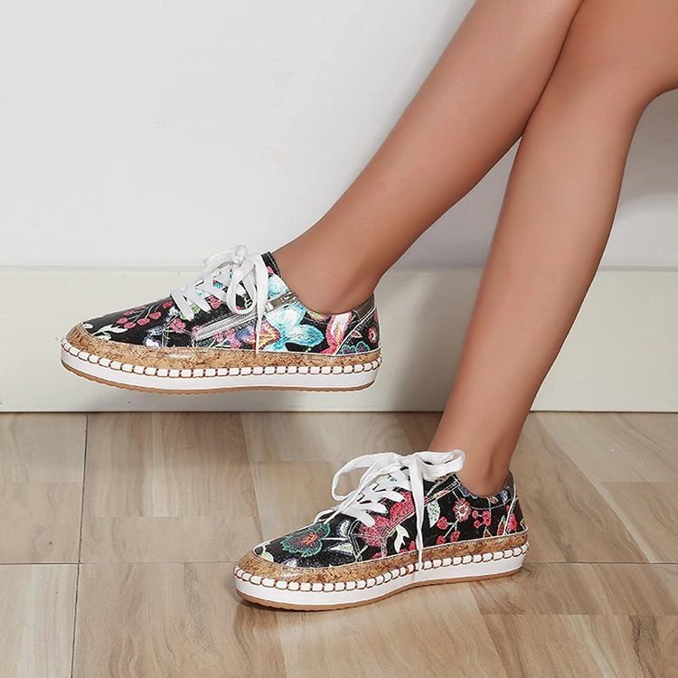 Zapatillas fáciles con flores