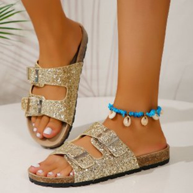 Sandalias de lentejuelas tendencia de verano