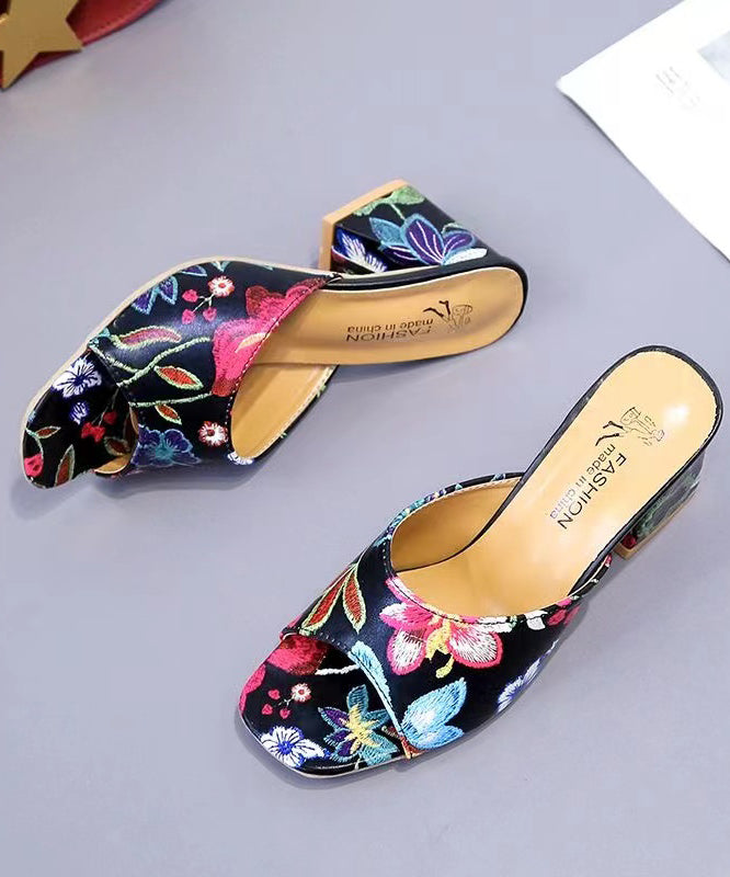 Zapatos de tacón para mujer con estampado floral