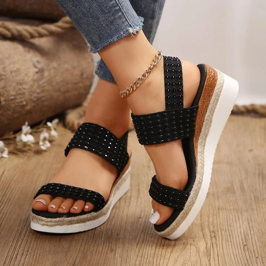 Verano Nuevo Estilo Mujeres Tacones Altos