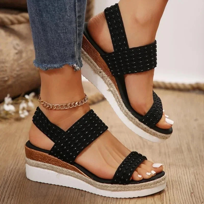 Verano Nuevo Estilo Mujeres Tacones Altos