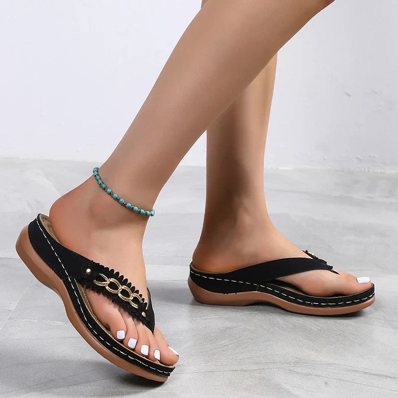 Chanclas Playa Zapatillas Verano Mujer Cuña