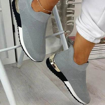 Mujeres Casual Sneakers Slip On Classic Jogging Pumps Shoes