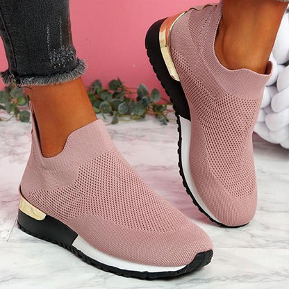 Mujeres Casual Sneakers Slip On Classic Jogging Pumps Shoes