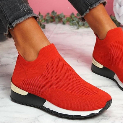 Mujeres Casual Sneakers Slip On Classic Jogging Pumps Shoes