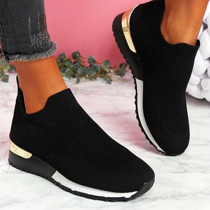 Mujeres Casual Sneakers Slip On Classic Jogging Pumps Shoes