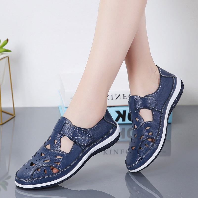 Zapatillas casual bajas de piel