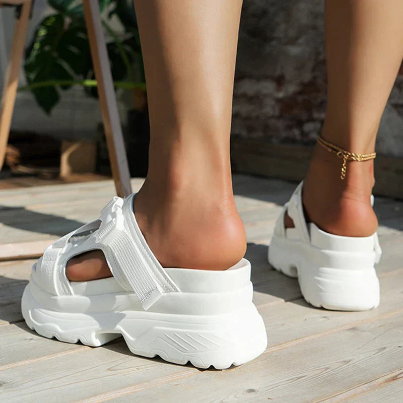 Sandalias de plataforma con cuña para mujer