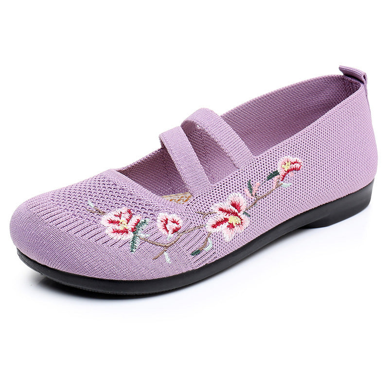 Zapatos casual mary jane de punto para mujer