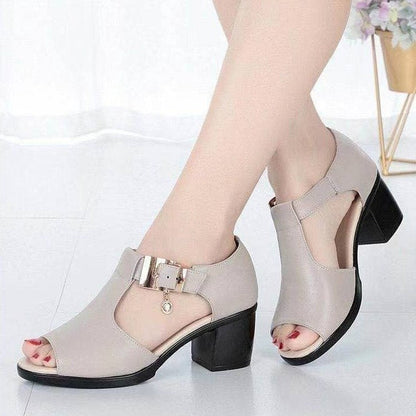 Tacones gruesos para mujeres romanas