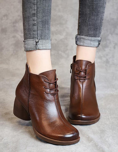 Botas gruesas retro cómodas para mujer