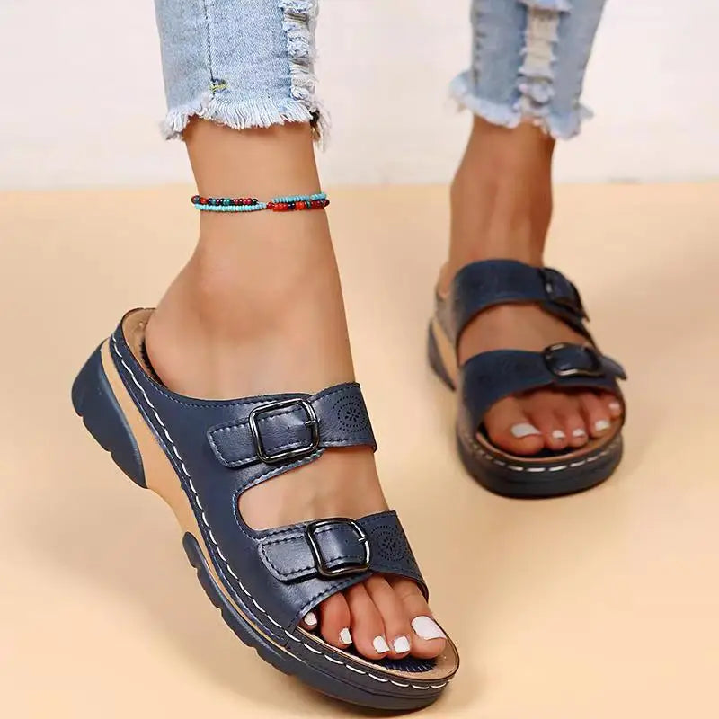 Sandalias de cuña para mujer