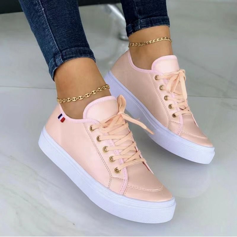 Zapatos de goma casuales de plataforma con puntera redonda para mujer