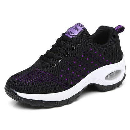 Mujeres Casual Sport Trainer Transpirable Running Sneakers Lace Up Shoes