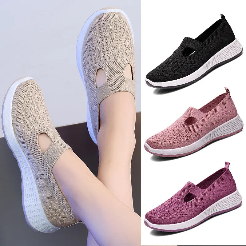 Mocasines de malla para mujer