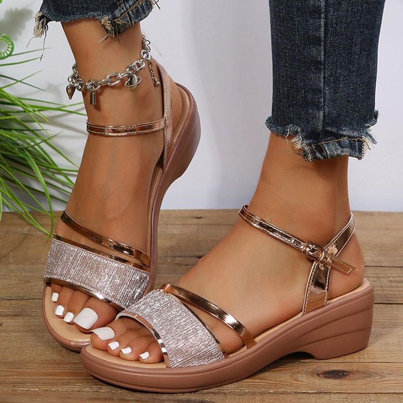 Sandalias de tobillo de verano para mujer