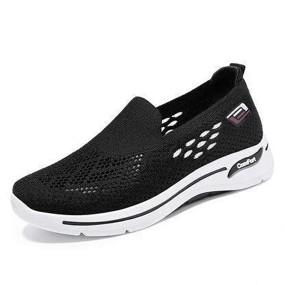 Womens Ladies Slip On Memory Foam Trainers Shoes Talla