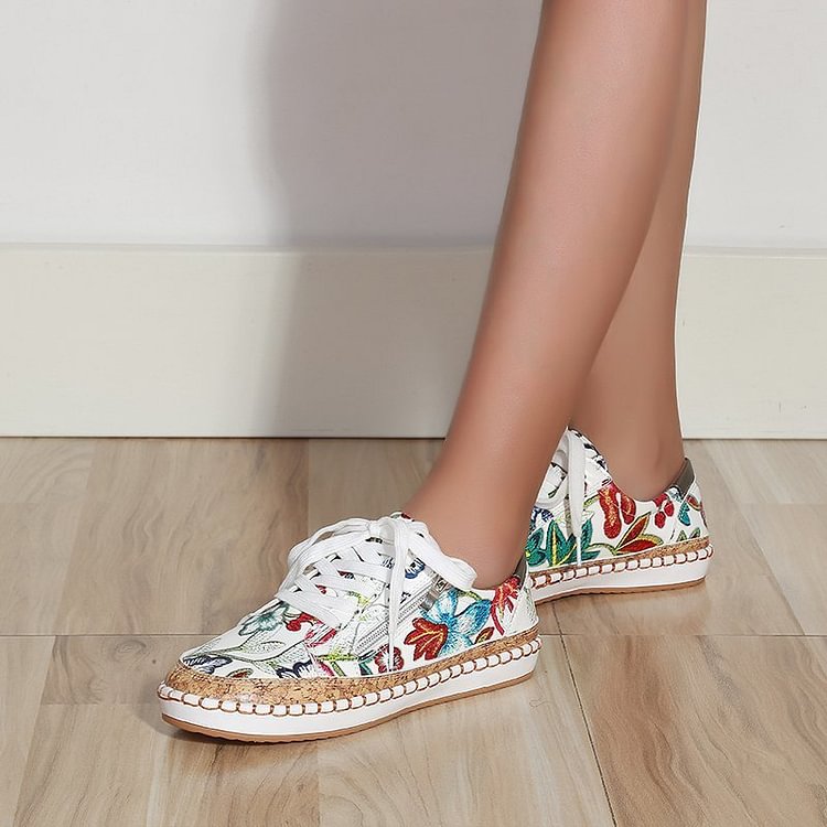 Zapatillas fáciles con flores