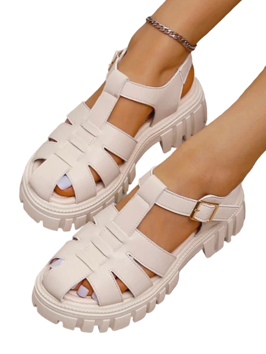 Beige plastic sandals - Wapas