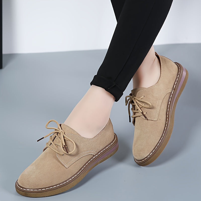 Comfort Suede Leather Flats Slip Ons